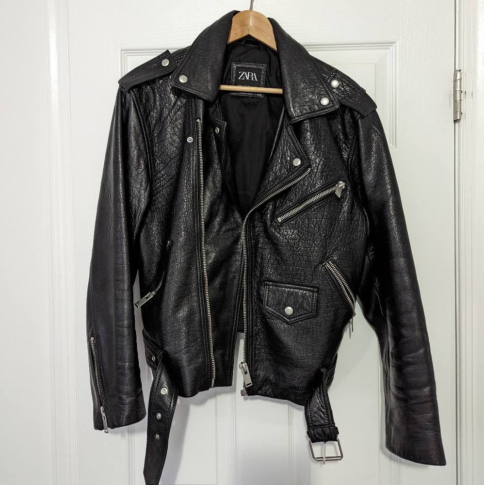 Zara Leather Biker Jacket